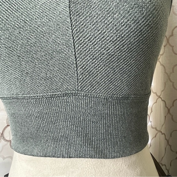 Freely Women's Sports Bra Heather Green Lined Bust Scoop Neck V Back Size M - Picture 4 of 7